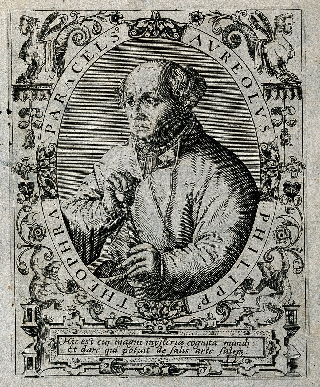 Philippus Theophrastus Aureolus Bombastus von Hohenheim Paracelsus, 1645. alkotó: Theodore de Bry
