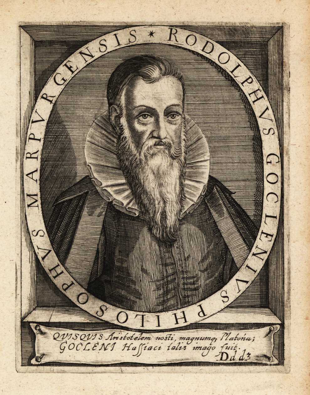 Idősebb Rudolph Goclenius, német skolasztikus filozófus. alkotó: Theodore de Bry