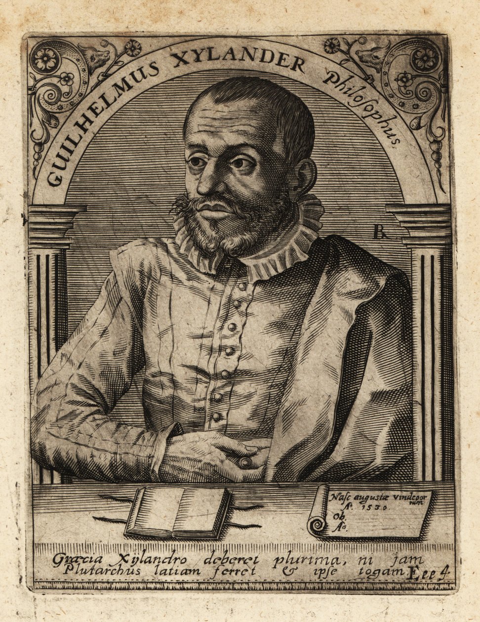 Wilhelm Xylander, német klasszikus tudós. alkotó: Theodore de Bry