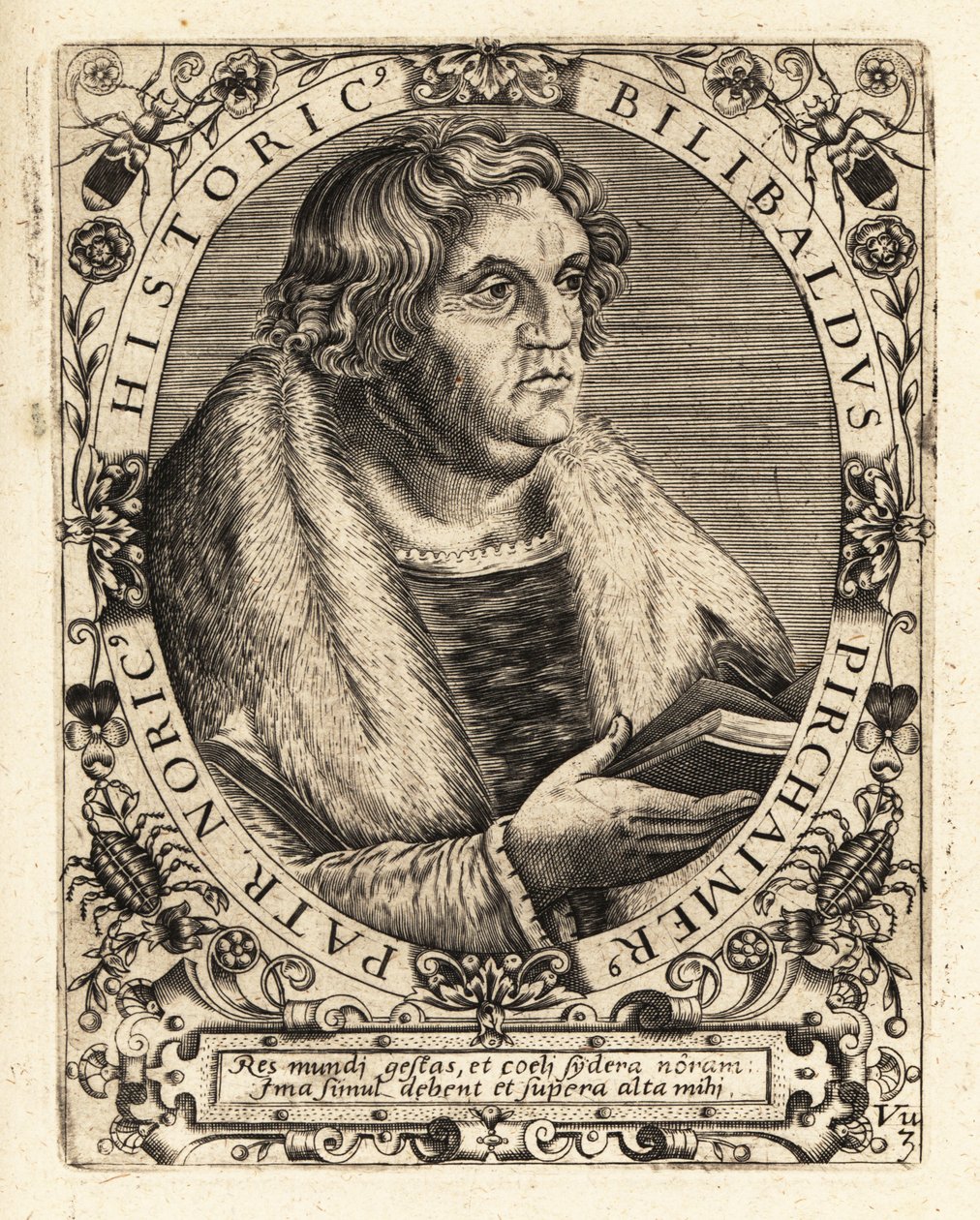 Willibald Pirkkheimer német ügyvéd. alkotó: Theodore de Bry