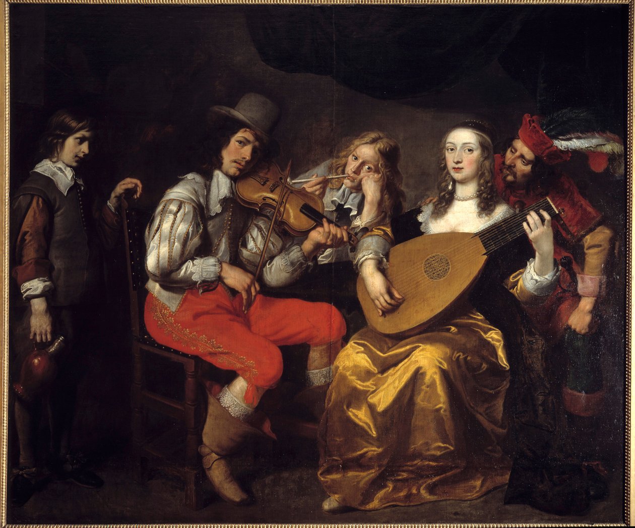 Koncert 1650-ben (Hollandia). Van Thulden festménye (1606-1669) Ec. Nagyzolás. alkotó: Theodore van Thulden