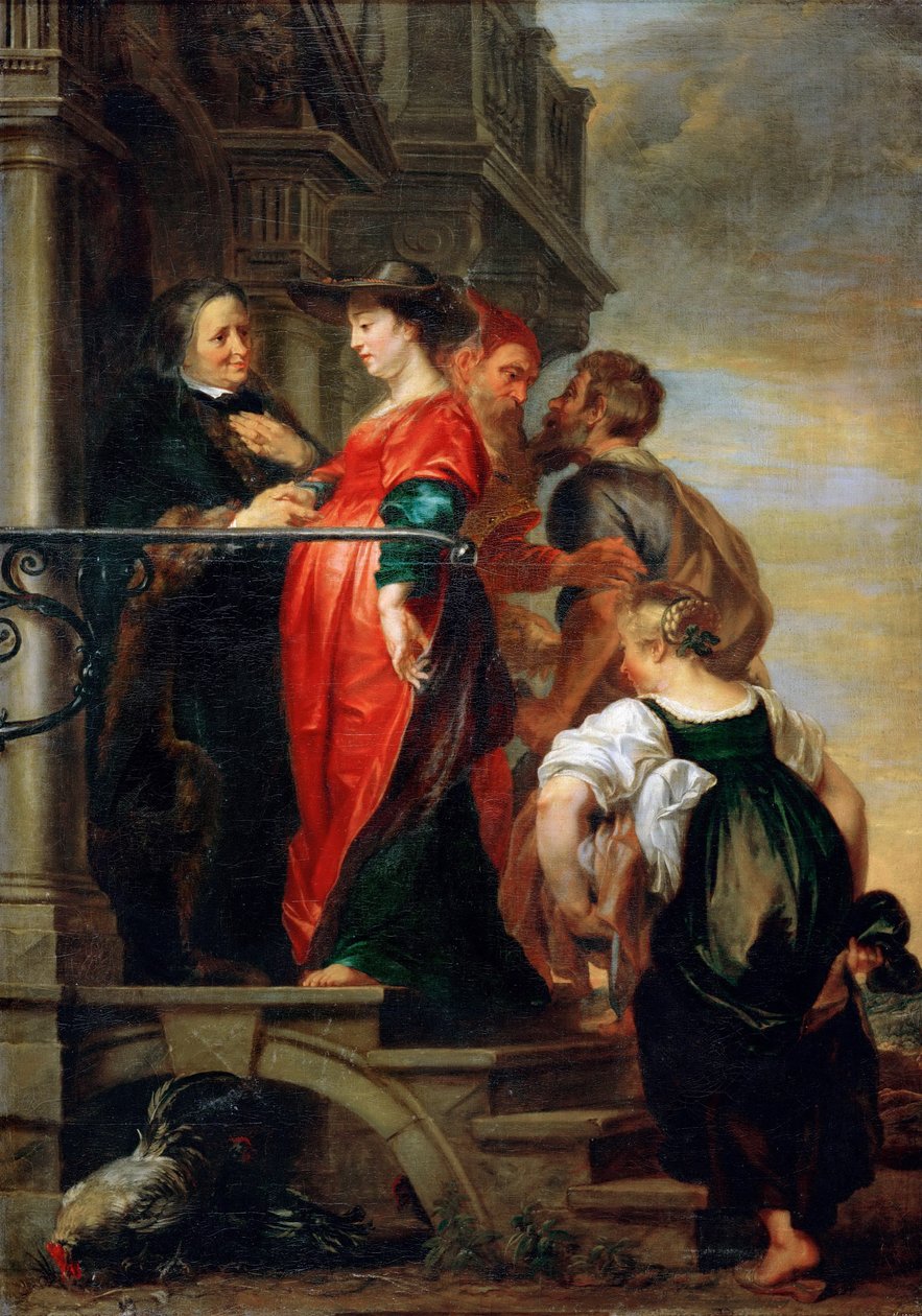 La Visitation de la Vierge Marie - A Boldogságos Szűz Mária látogatása, Thulden, Theodoor, van (1606-1669). Olaj, vászon, 1669 előtt. Mérete : 205x144 cm. Művészettörténeti Múzeum, Vienne alkotó: Theodore van Thulden