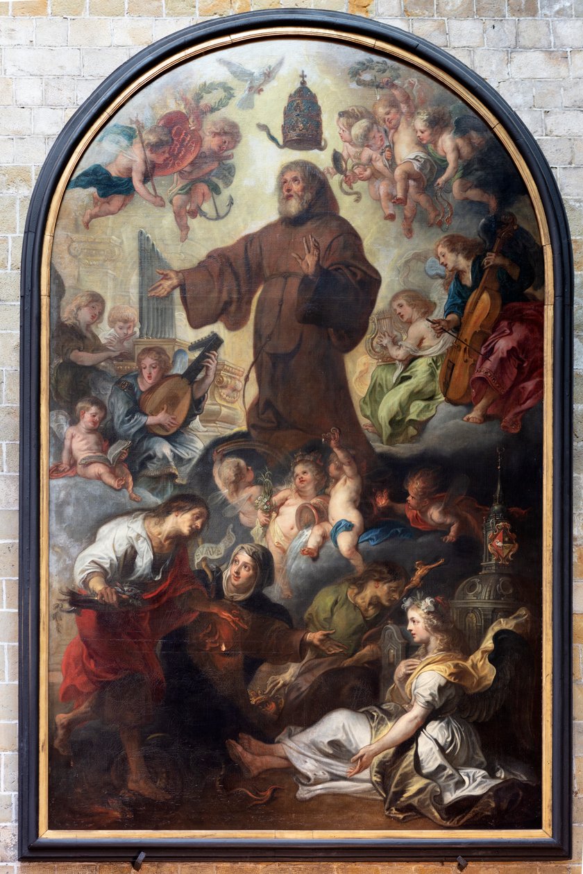 Paulai Szent Ferenc felmagasztalása vagy dicsőítése, Theodoroor Van Thulden alkotó: Theodore van Thulden
