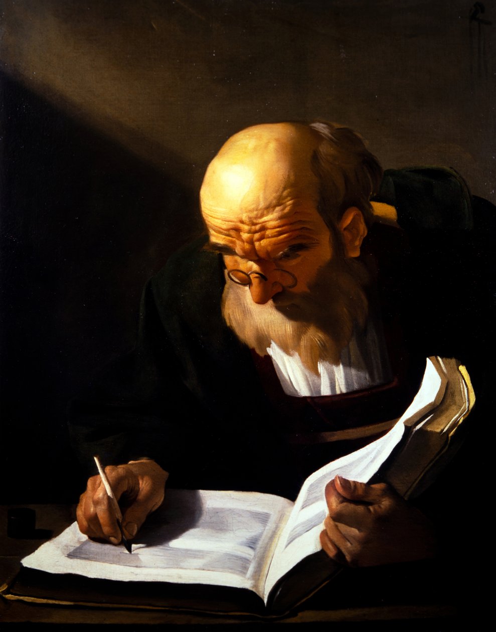 Old Man Writing (vászonra) alkotó: Theodore van called Dirk Baburen
