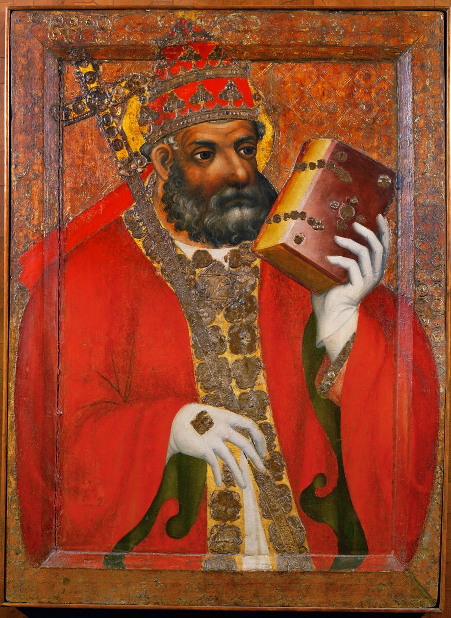 A szent pápa - Egy ismeretlen pápa portréja ... (tempera, fa) alkotó: Theodoric Master