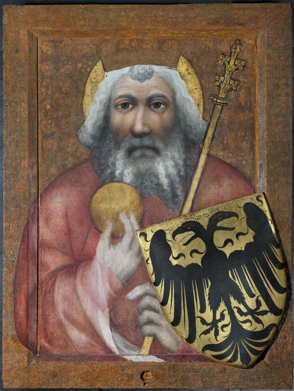Nagy Károly – Nagy Károly, a frankok királya – Prágai Theodorik (aktív kb. 1360-1380). Tempera a panelen alkotó: Theodoricus of Prague