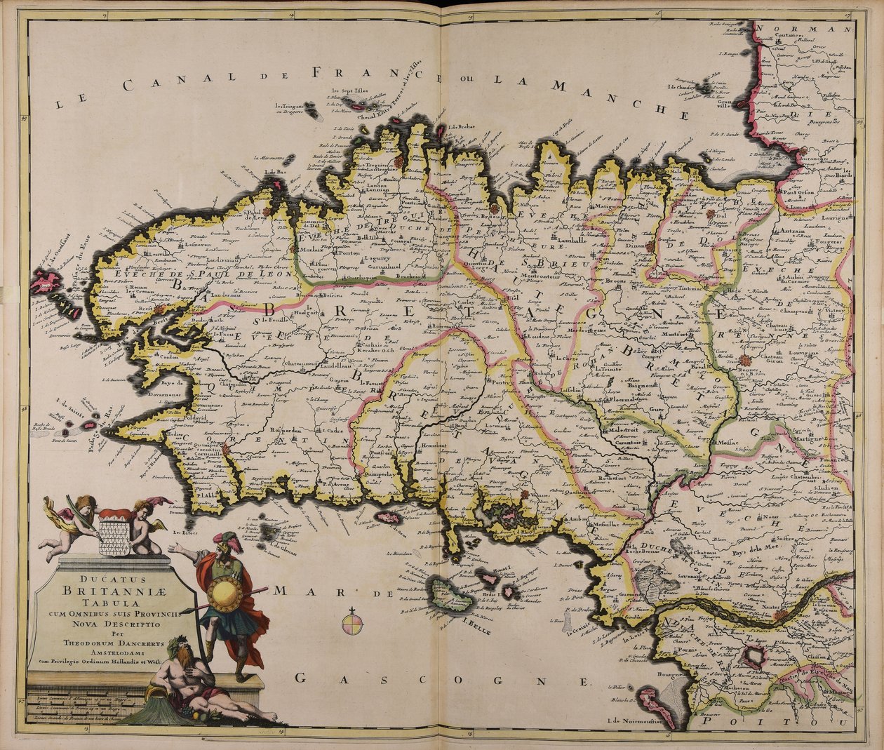 Ducatus Britanniae tabula cum omnibus suis provinciis nova descriptio alkotó: Theodorus Danckerts