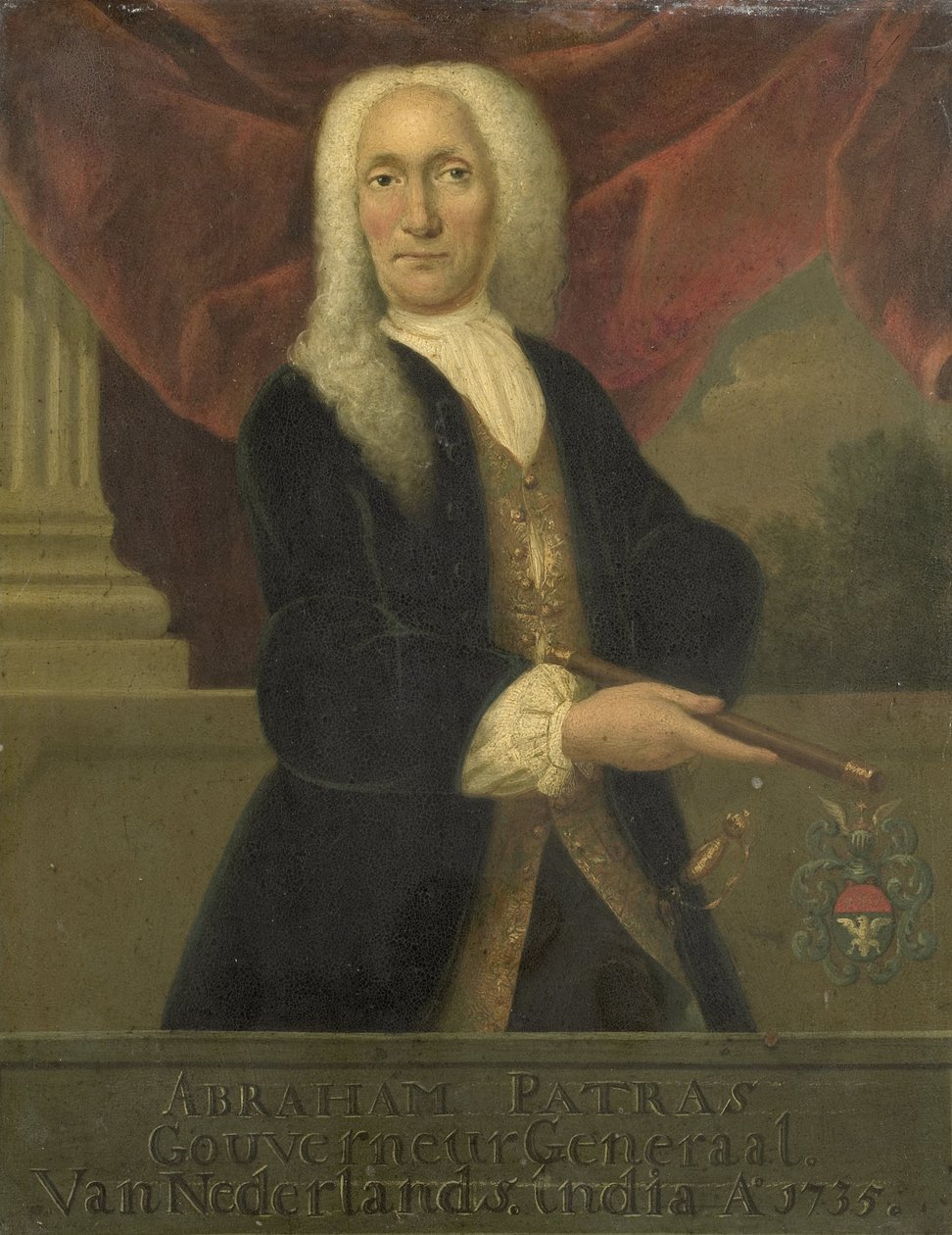 Abraham Patras, a Holland Kelet-Indiai Társaság főkormányzójának portréja alkotó: Theodorus Justinus Rheen