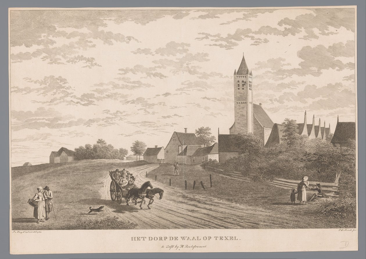 Kilátás De Waal falura Texelben De Waal falu Texelben (cím az objektumon) alkotó: Theodorus de Roode
