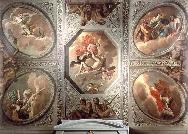Herkules apoteózisa, mennyezetfestés alkotó: Theodorus van der Schuer