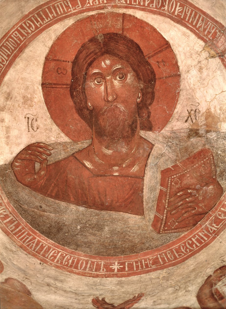 Pantokrátor Krisztus, a templom kupoláján, 1378 alkotó: Theophanes the Greek