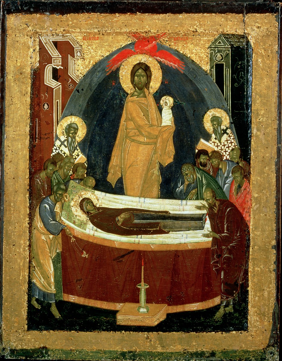 The Dormition, 1392 körül (tempera a panelen) alkotó: Theophanes the Greek