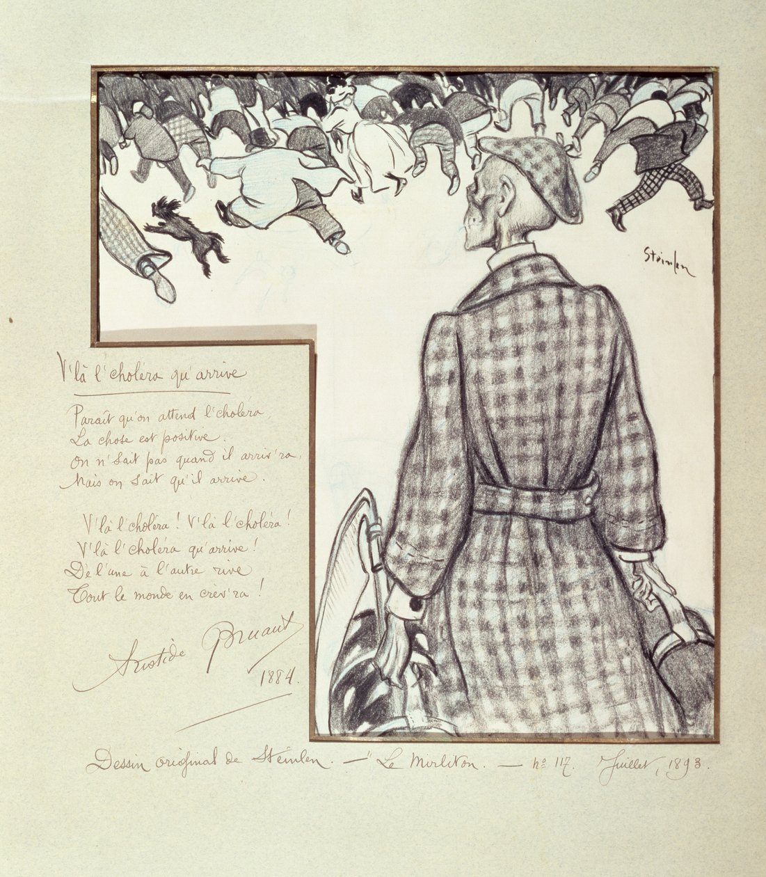 Jön a kolera, 1898 alkotó: Théophile Alexandre Steinlen