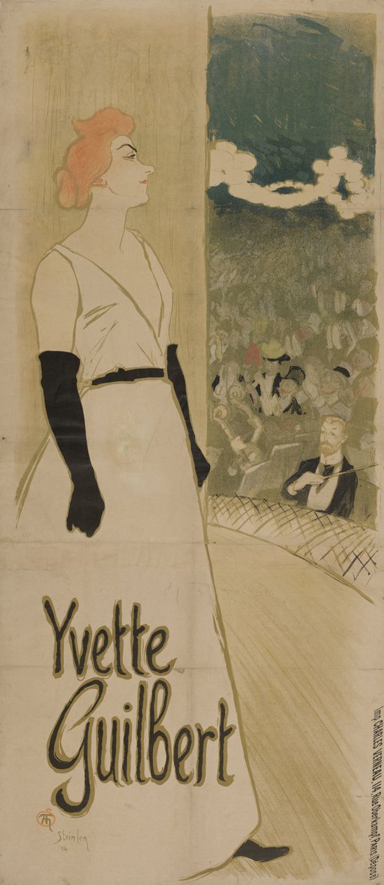 Yvette Guilbert nagykövetek, 1894 alkotó: Théophile Alexandre Steinlen