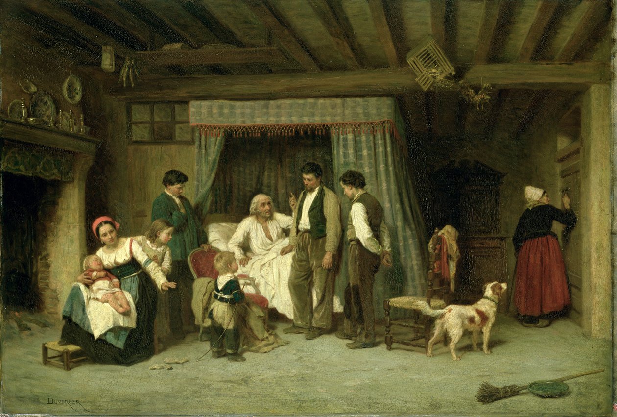 Az utolsó figyelmeztetés, 1886 (olaj, mahagóni panel) alkotó: Theophile Emmanuel Duverger