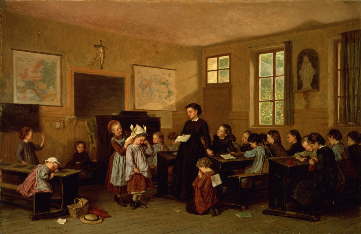 A szemtelen iskolás gyerekek alkotó: Theophile Emmanuel Duverger