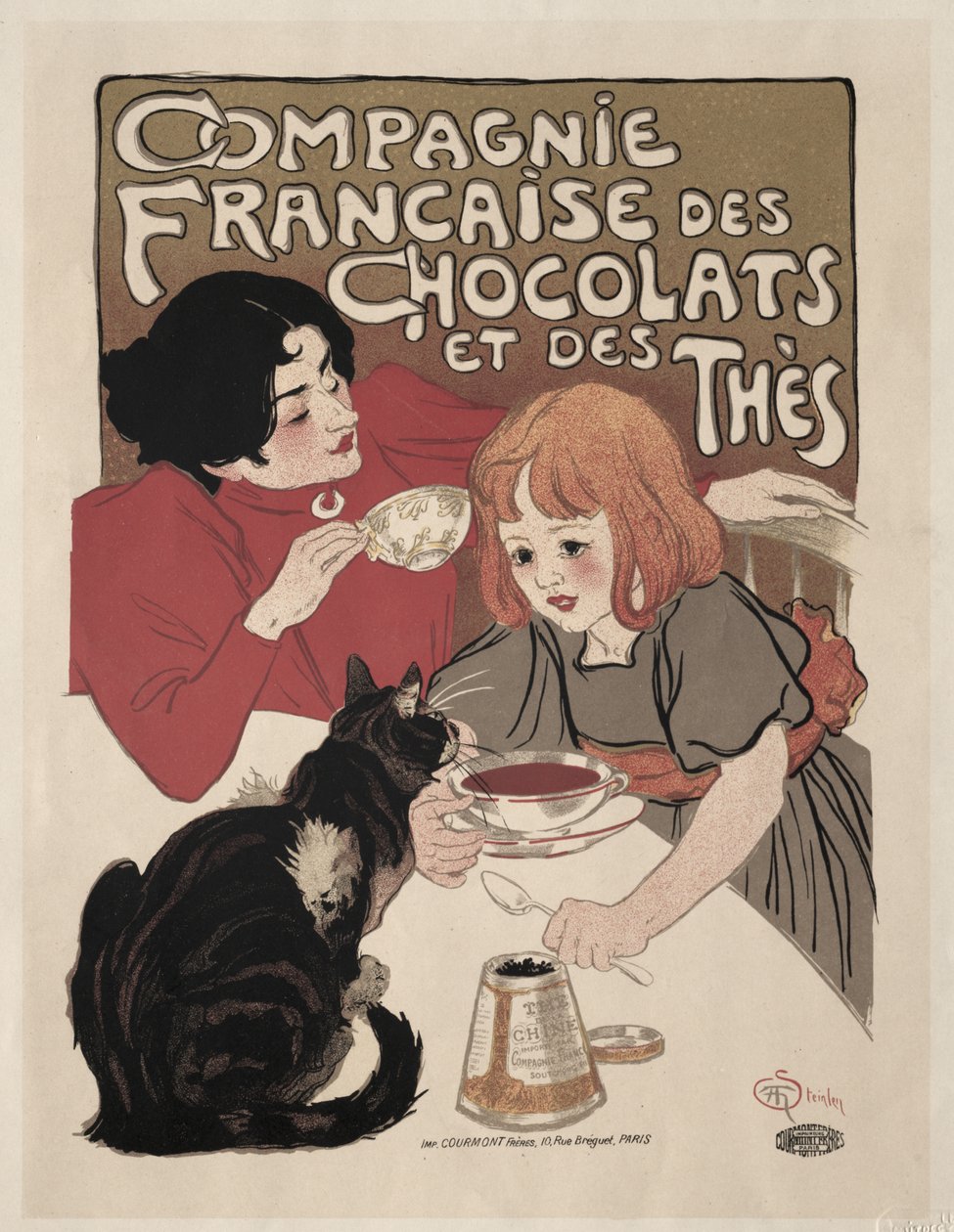 Compagnie Française des Chocolate et des Thés (Francia csokoládé- és tésztaipari vállalat) alkotó: Théophile Alexandre Steinlen