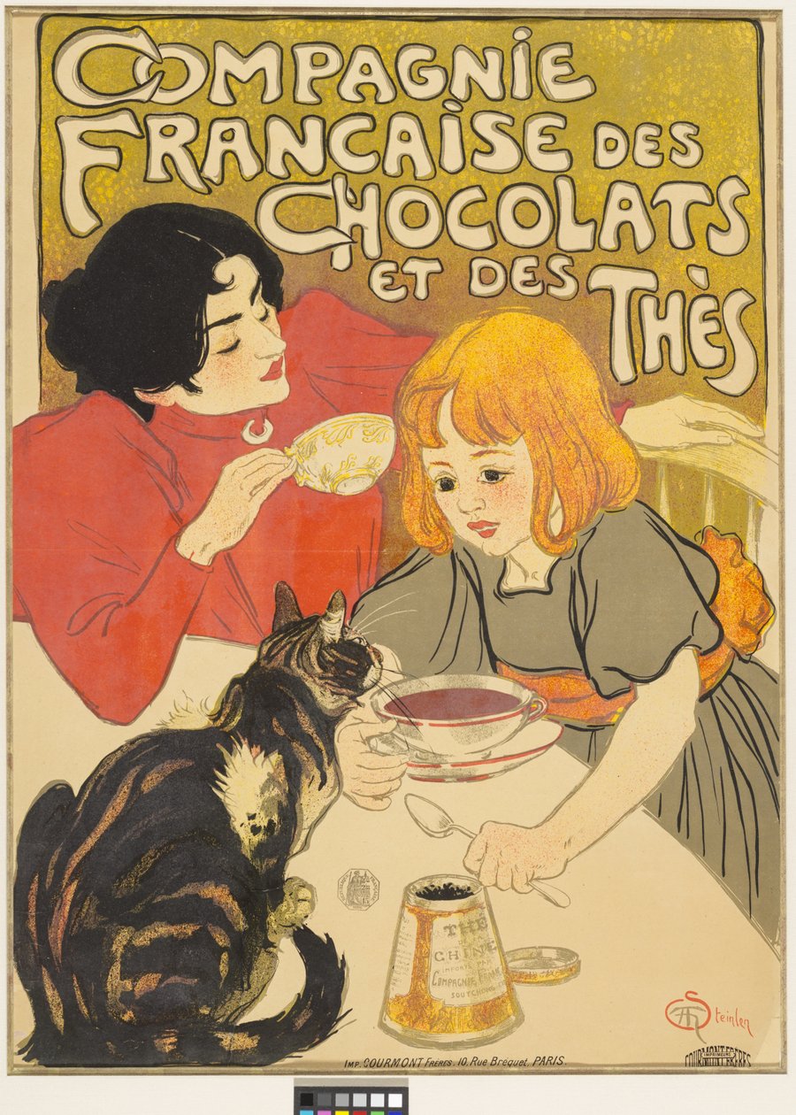 Francia Csokoládé- és Teatársaság alkotó: Théophile Alexandre Steinlen