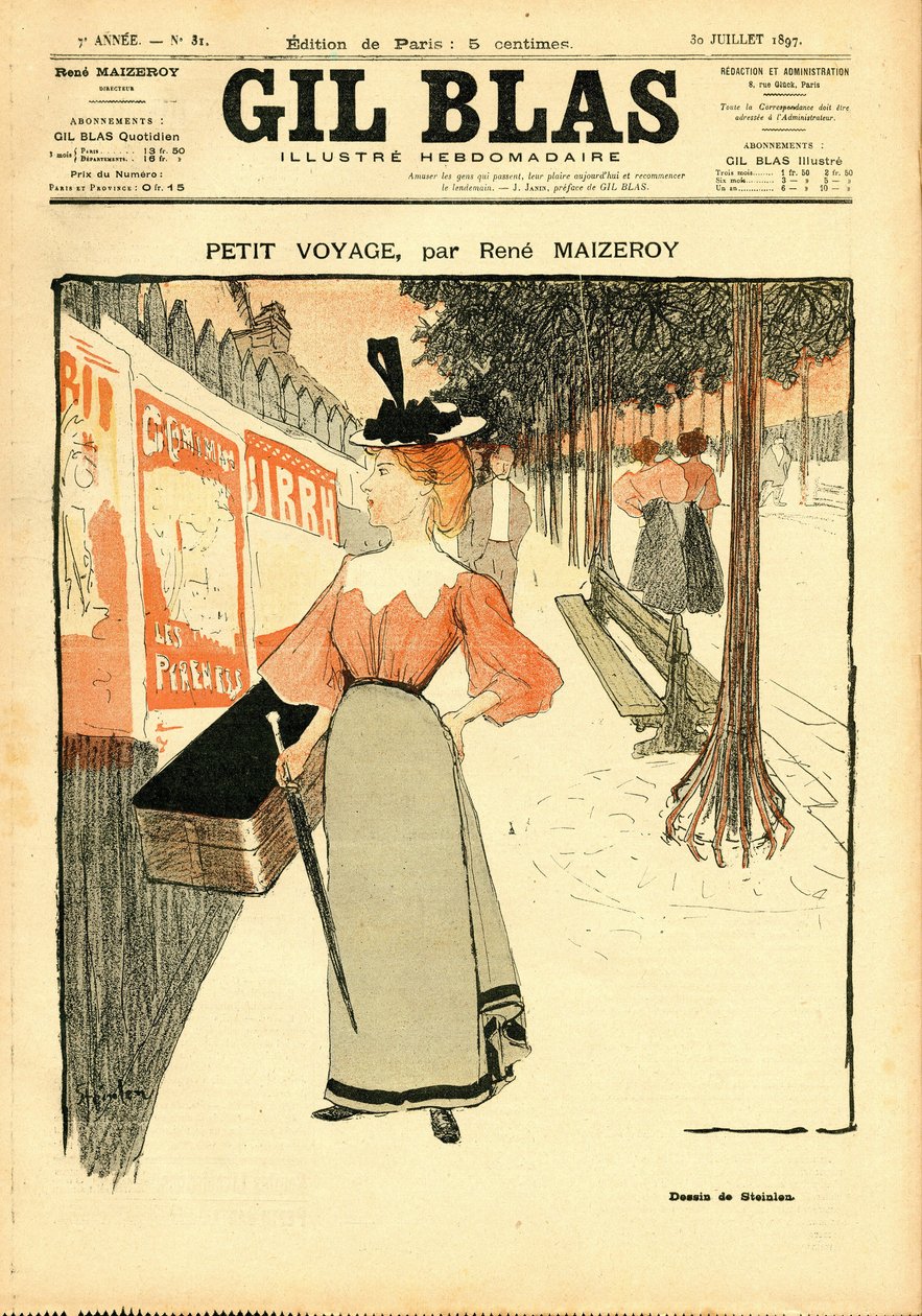 „Gil Blas” borítója alkotó: Théophile Alexandre Steinlen