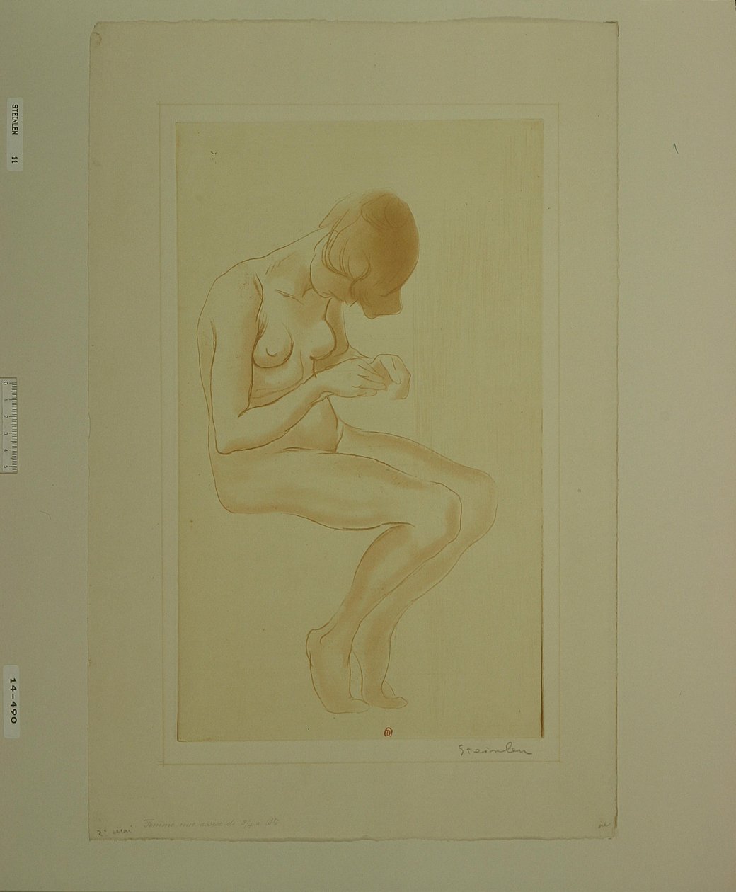[Körömét ápoló nő (6. nagy akt)] alkotó: Théophile Alexandre Steinlen