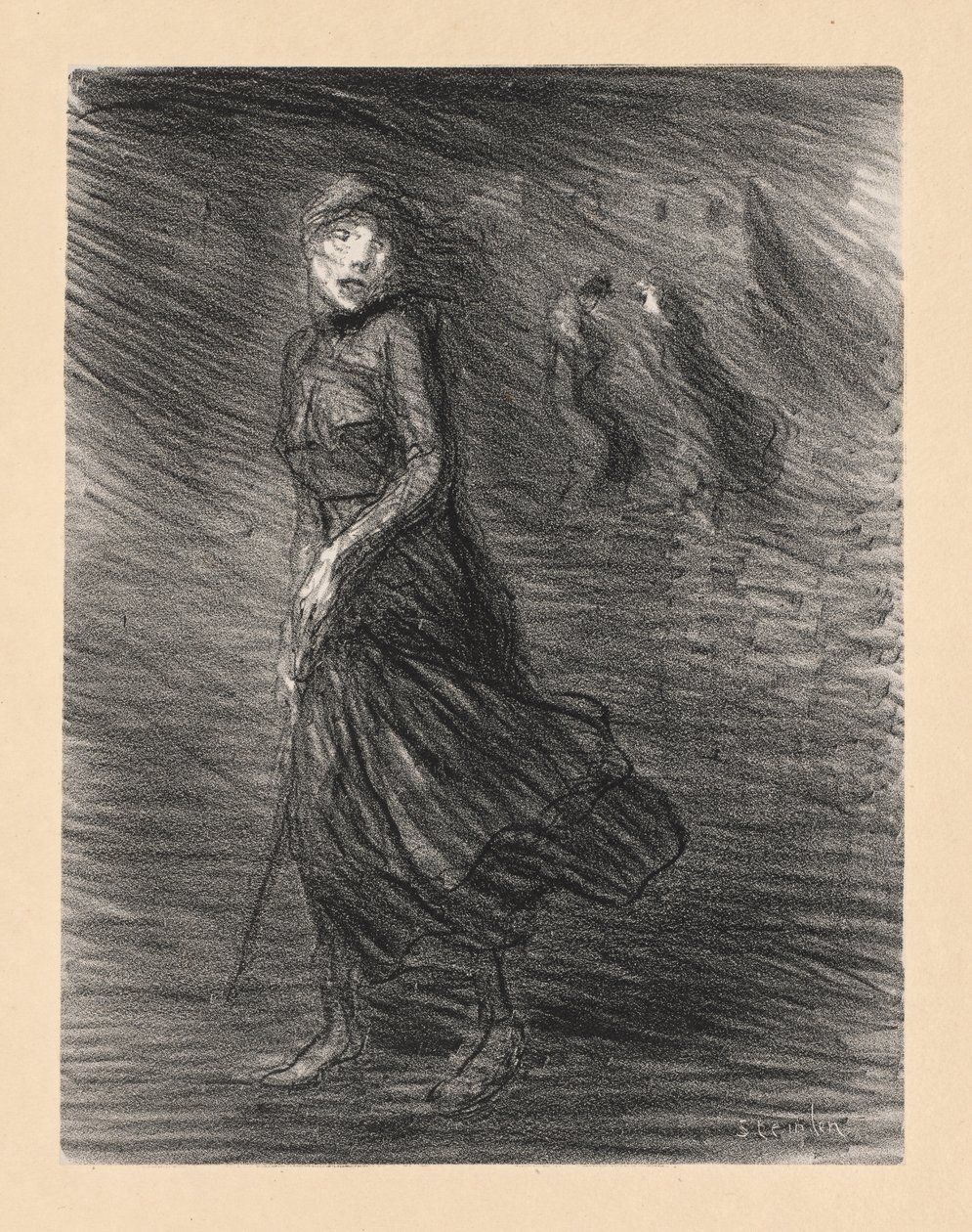 Az utcán (Dans la Rue) alkotó: Théophile Alexandre Steinlen