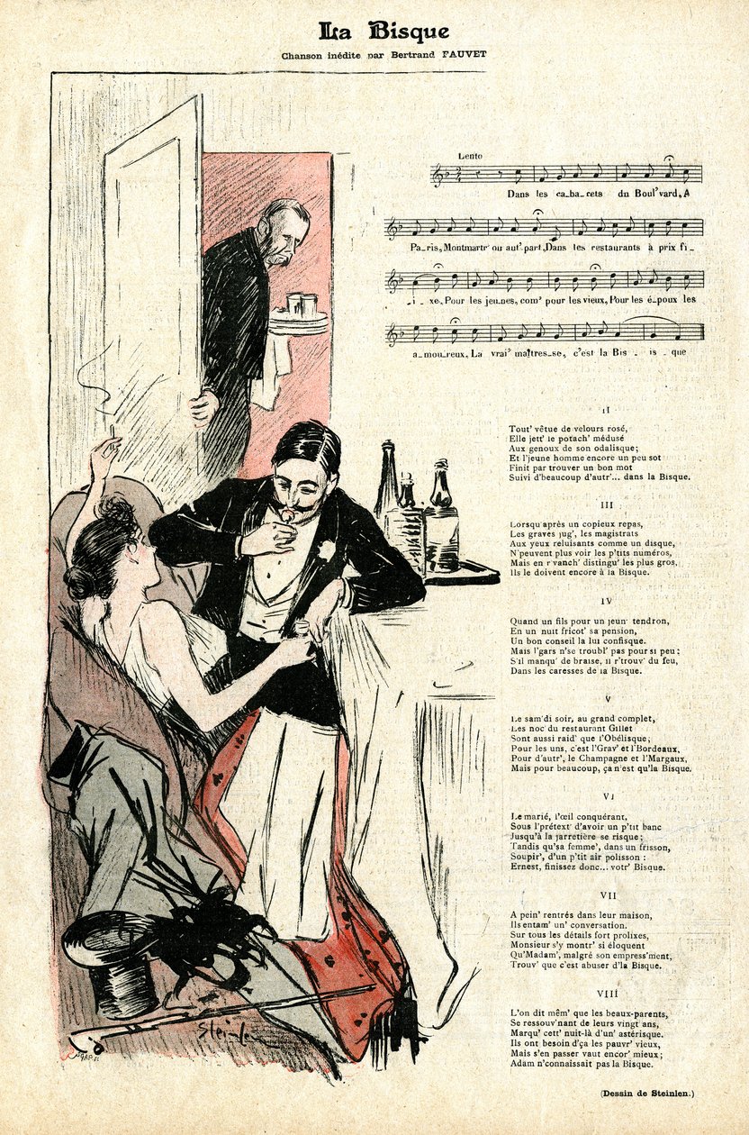 A Gil Blas című magazin utolsó oldala sz. január 22-i 4 alkotó: Théophile Alexandre Steinlen