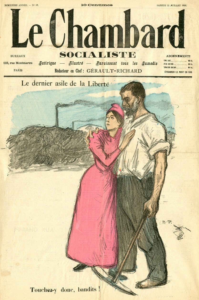 Le Chambard Socialiste, 32. szám, Szatirikus színekben alkotó: Théophile Alexandre Steinlen