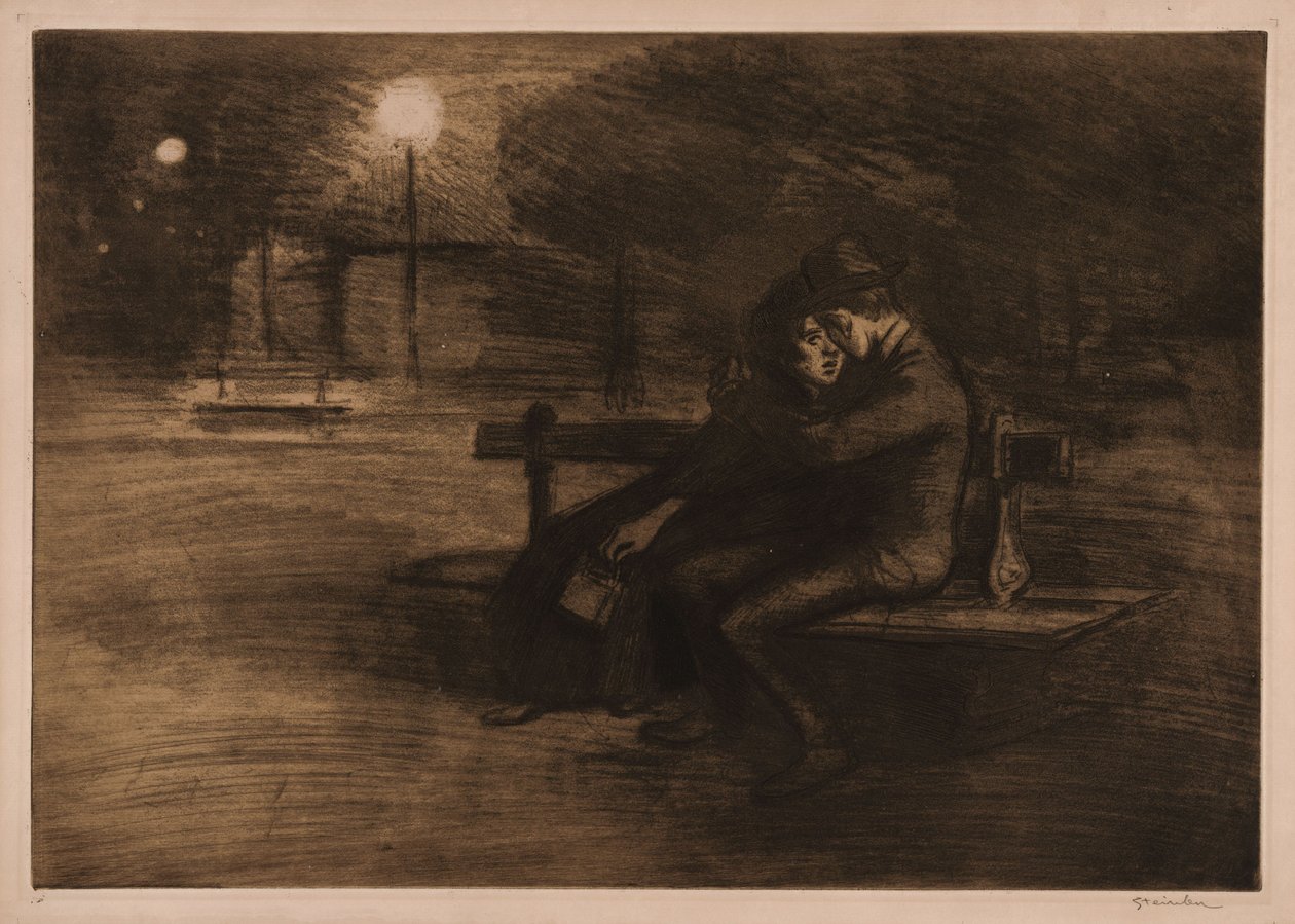 Szerelmesek a padon alkotó: Théophile Alexandre Steinlen