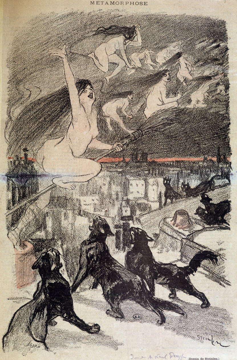 A macskák boszorkányokká való átalakulása – Steinlentől alkotó: Théophile Alexandre Steinlen