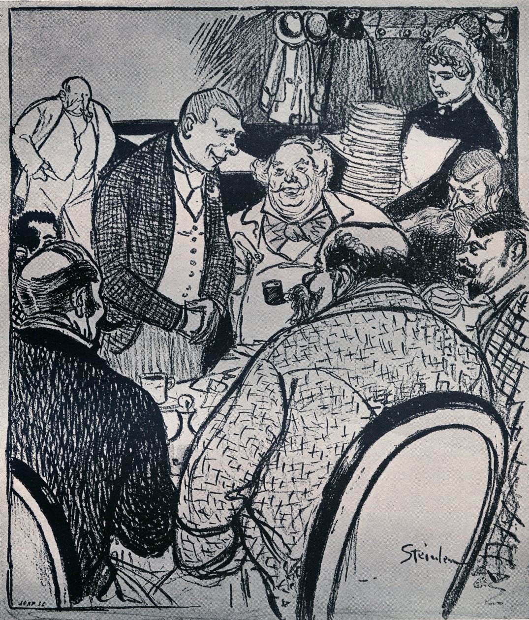 A Paris Café jelenete Théophile Steinlentől alkotó: Théophile Alexandre Steinlen