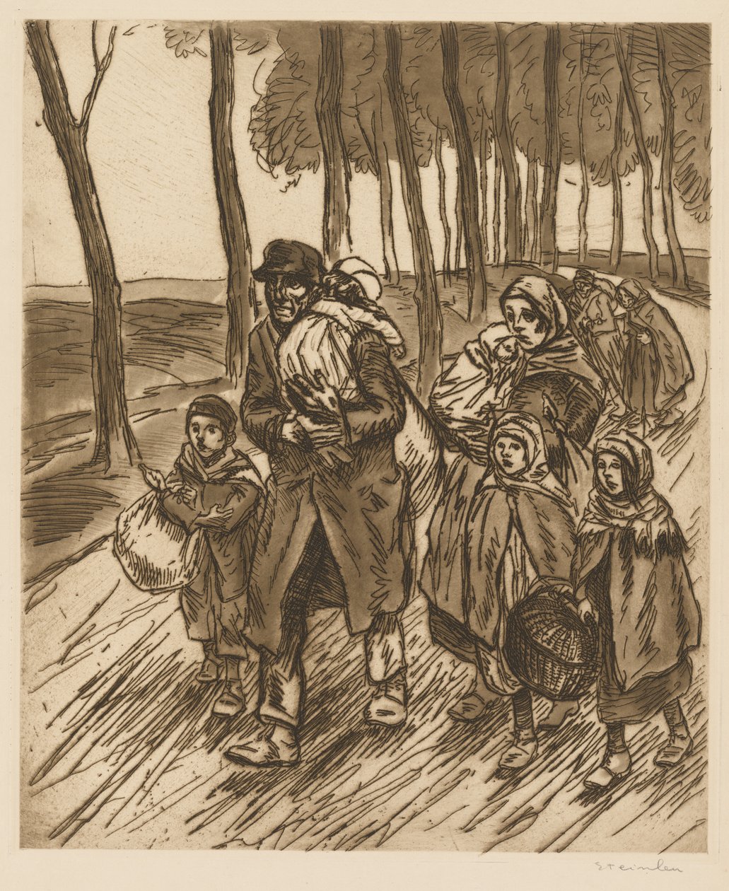 Menekült család alkotó: Théophile Alexandre Steinlen