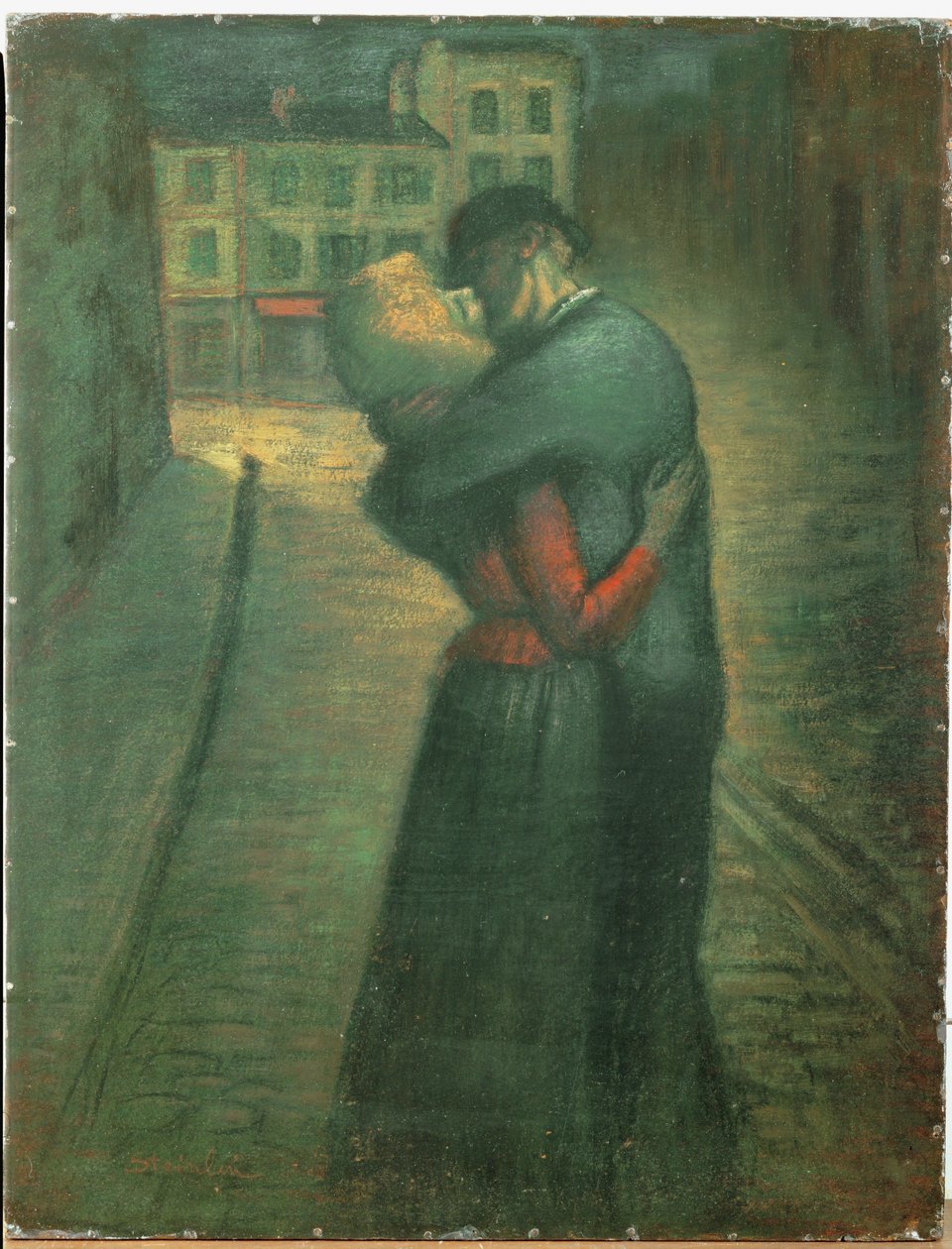 Esti találkozás (olaj, vászon) alkotó: Theophile Alexandre Steinlen