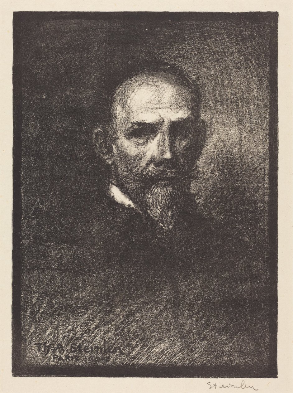 Önarckép (Steinlen elölnézetből, egyenes fejjel) alkotó: Théophile Alexandre Steinlen