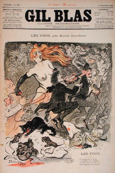 The Lunatics, a Gil Blasból alkotó: Théophile Alexandre Steinlen