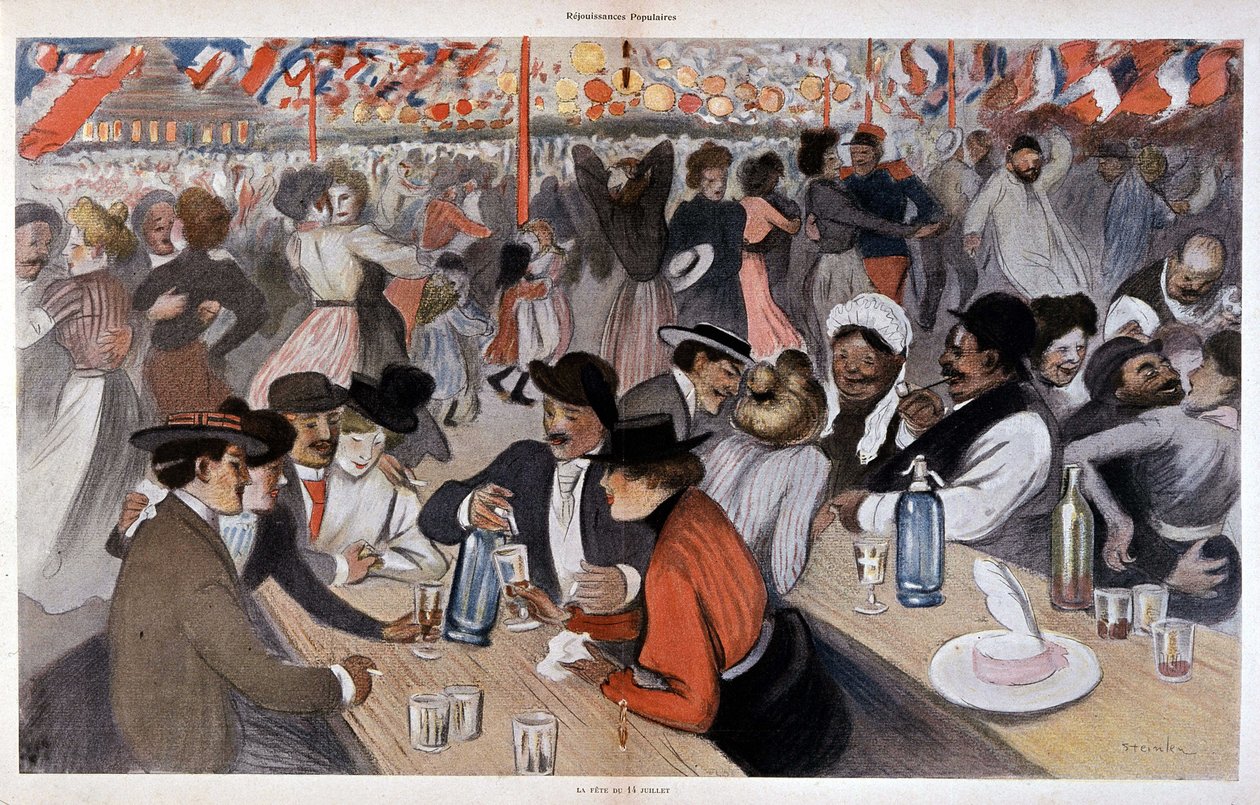 Július 14-i ünnepe Steinlen, n.d. v. 1902 alkotó: Théophile Alexandre Steinlen