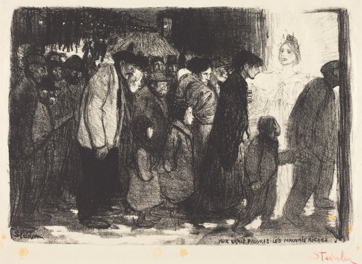 Az igazi szegényeknek: A gonosz gazdagok (Az igazi szegényeknek: A gonosz gazdagok) alkotó: Théophile Alexandre Steinlen