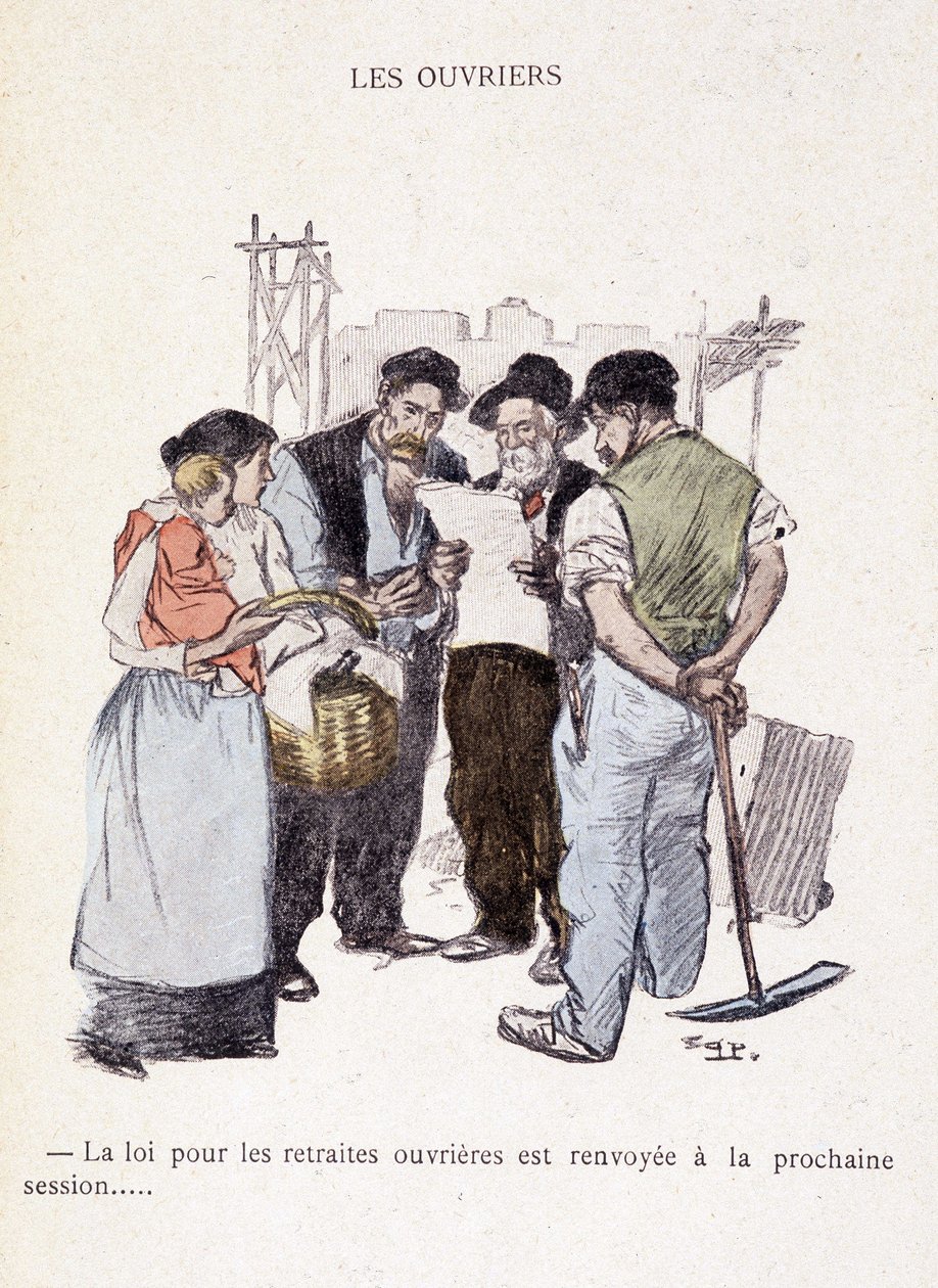 Dolgozók: A munkavállalók nyugdíjáról szóló törvényt a következő ülésszakra halasztják... - Steinlen 1901-ben: „Az életben” alkotó: Théophile Alexandre Steinlen