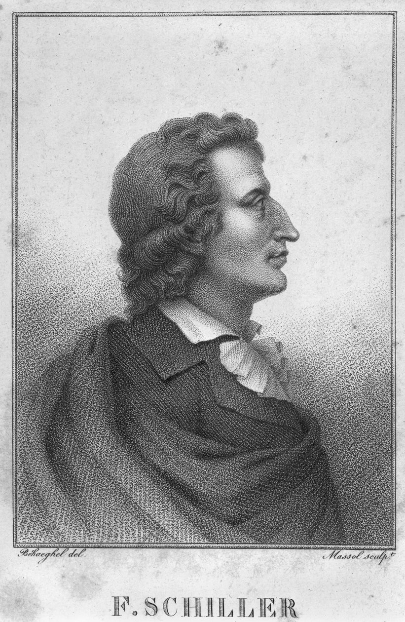 Friedrich Schiller (1759-1805) Massol metszet (megh. 1831) (metszet) (bw fotó) alkotó: Theophile Behaeghel