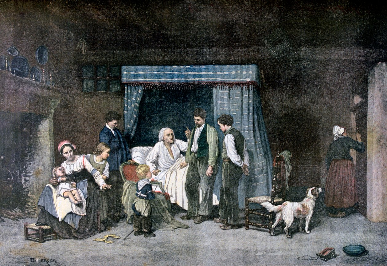 A munkás és gyermekei, 1892 alkotó: Theophile Emmanuel Duverger