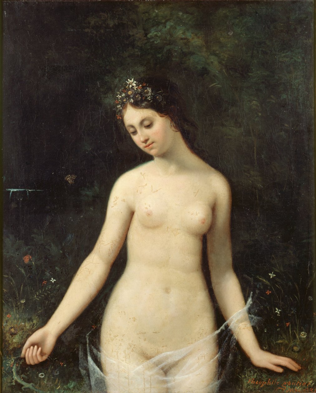 Meztelen fiatal nő, 1831. alkotó: Theophile Gautier