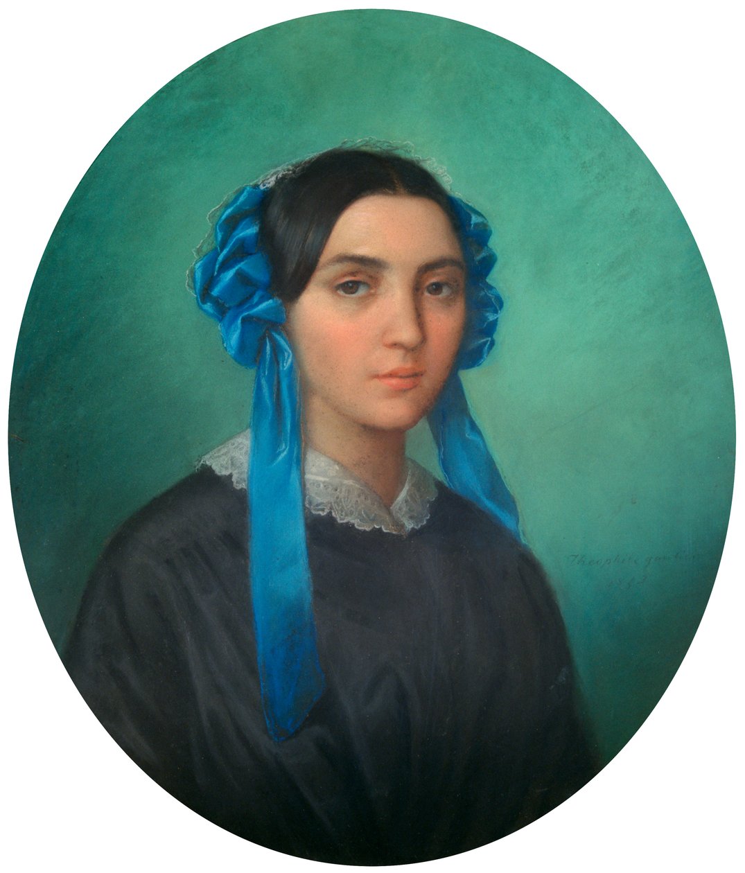 Egy fiatal lány portréja, 1843 alkotó: Theophile Gautier