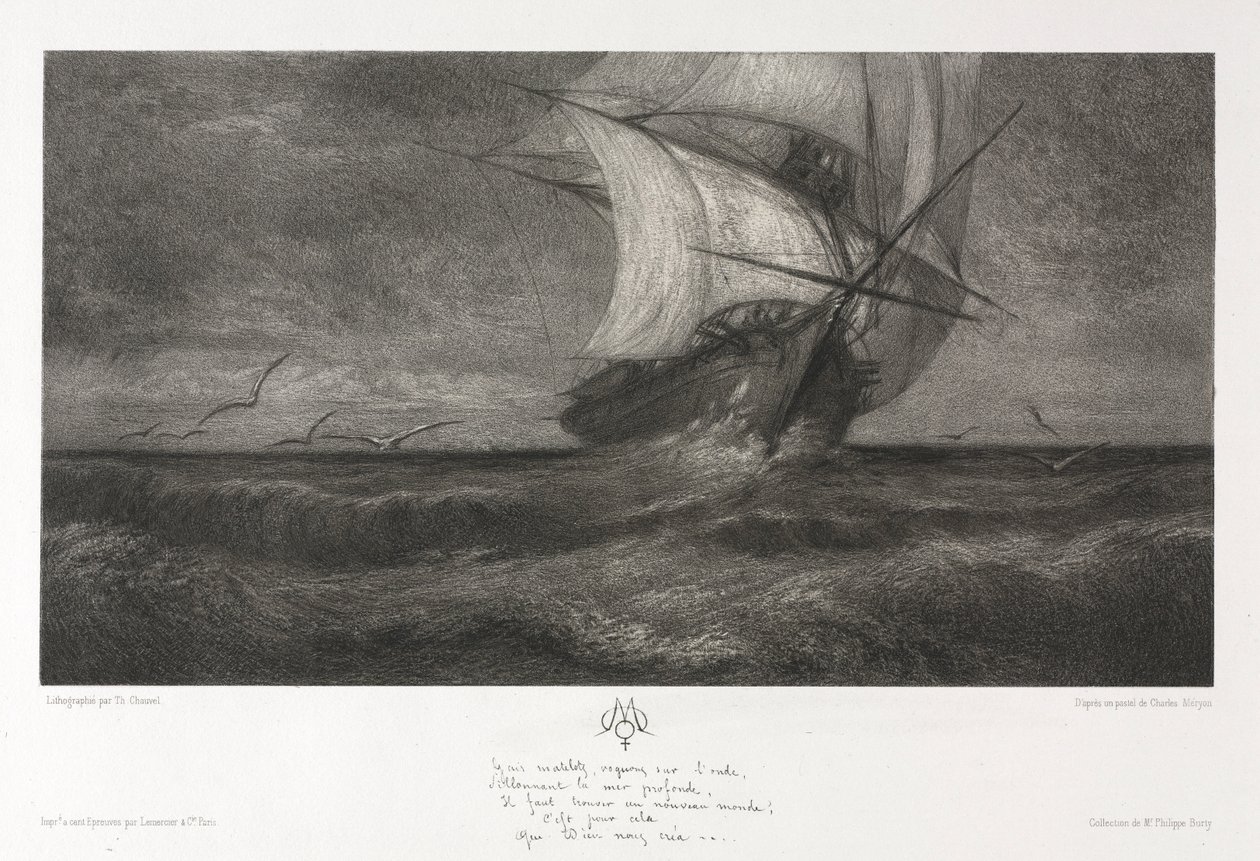 A fantomhajó, avagy a hullámokon, 1872. alkotó: Theophile Narcisse Chauvel