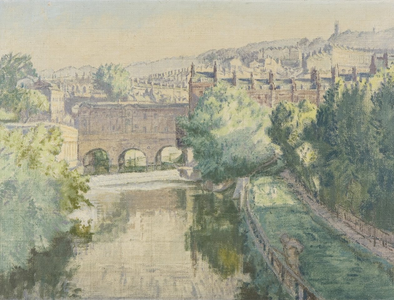Pulteney híd az Avonon, Bathban alkotó: Therese Lessore