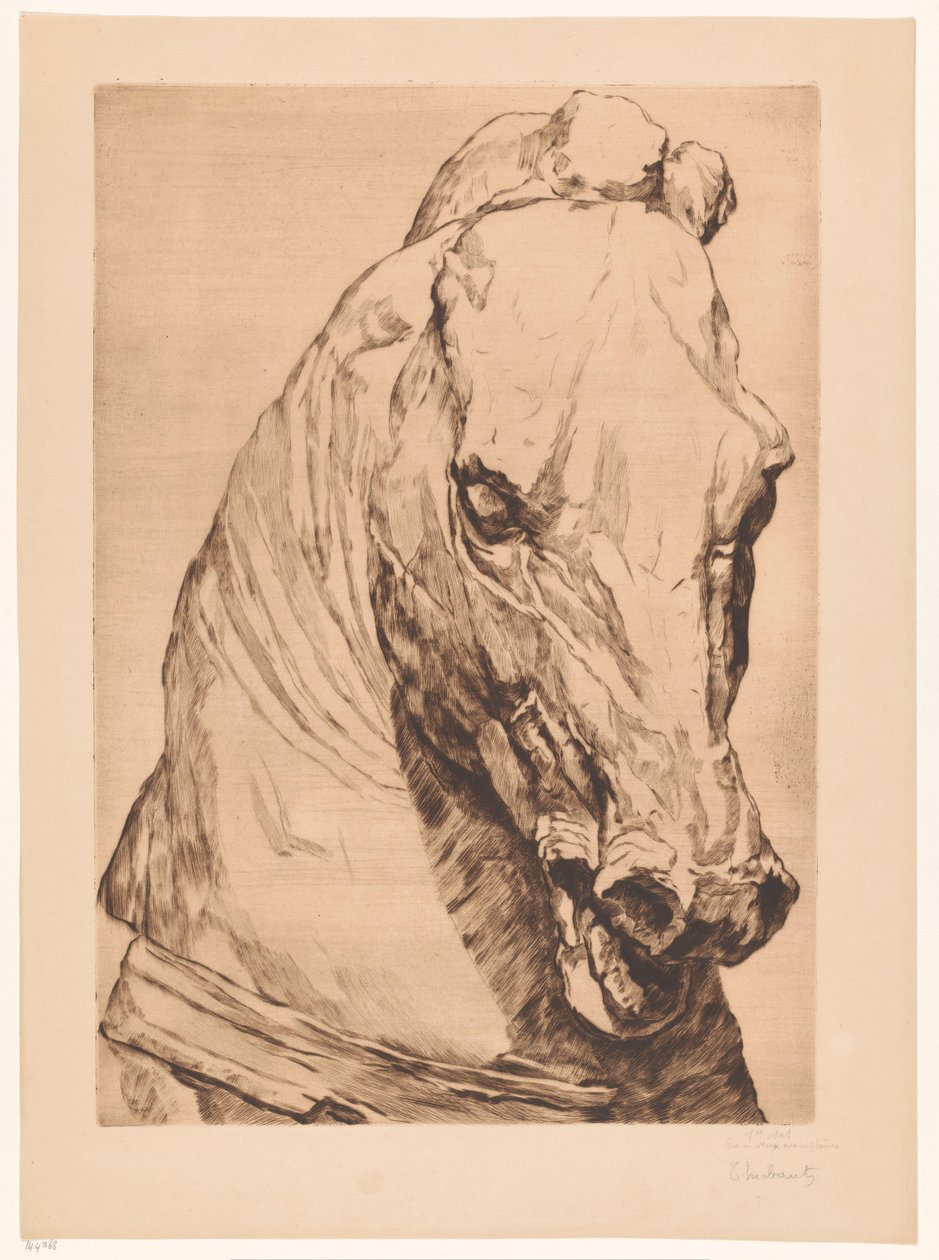 Egyszarvú fej egy antik szoborból alkotó: Thiebautz (signed by artist)