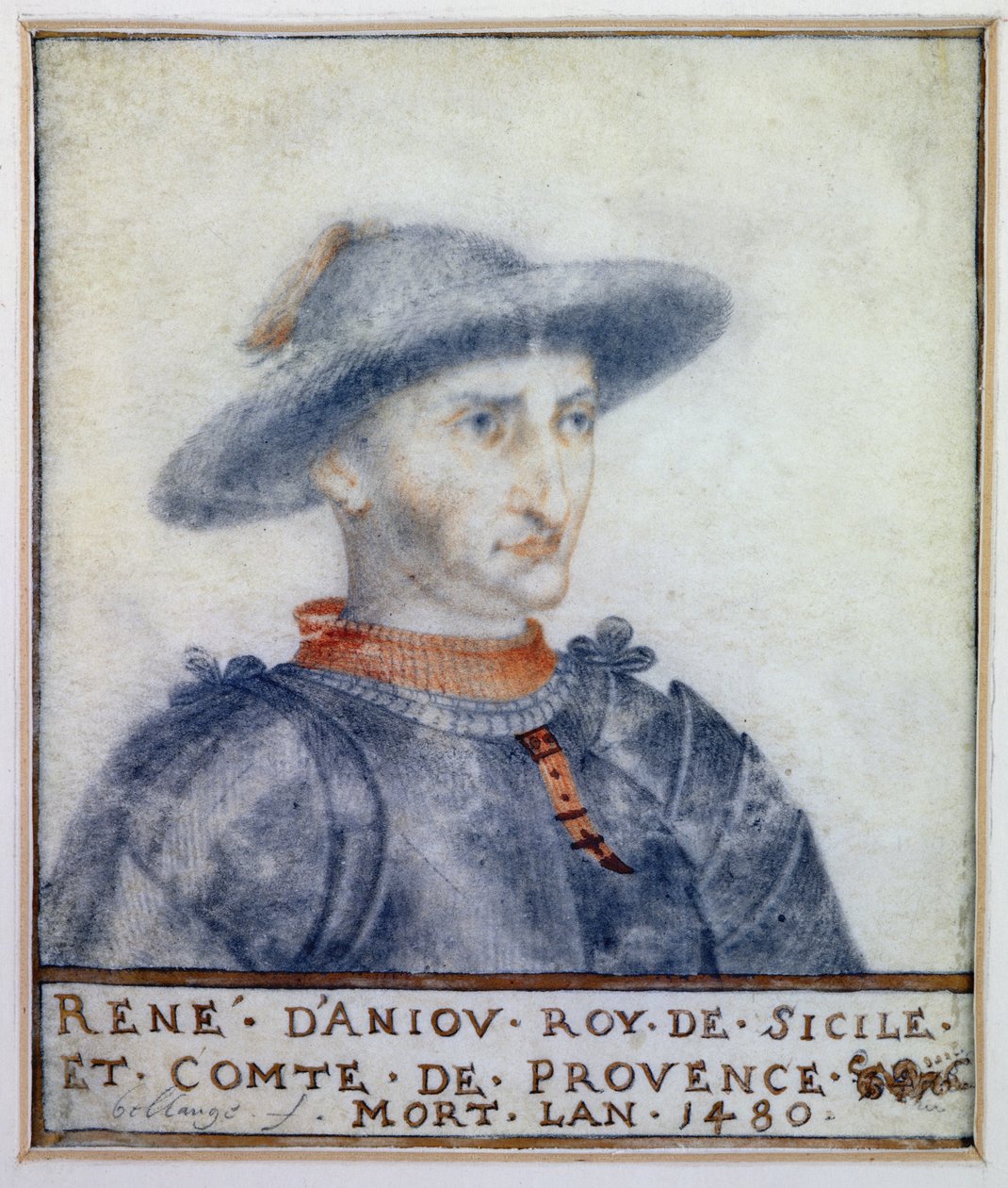 I. René (1409-80) Anjou herceg portréja alkotó: Thierry Bellange