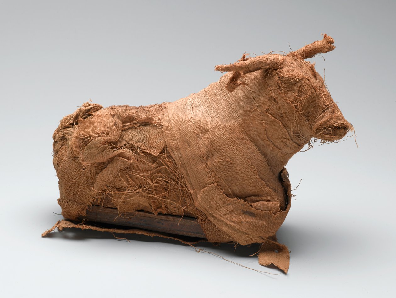 Kis bikamodell (nád és szövet) alkotó: Third Intermediate Period Egyptian