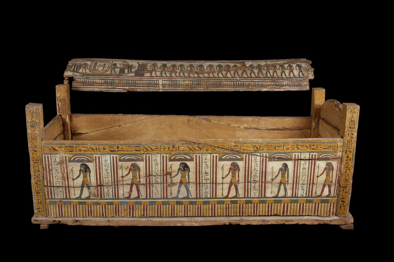 Djeddjehutefankh koporsó (fa és csont) alkotó: Third Intermediate Period Egyptian