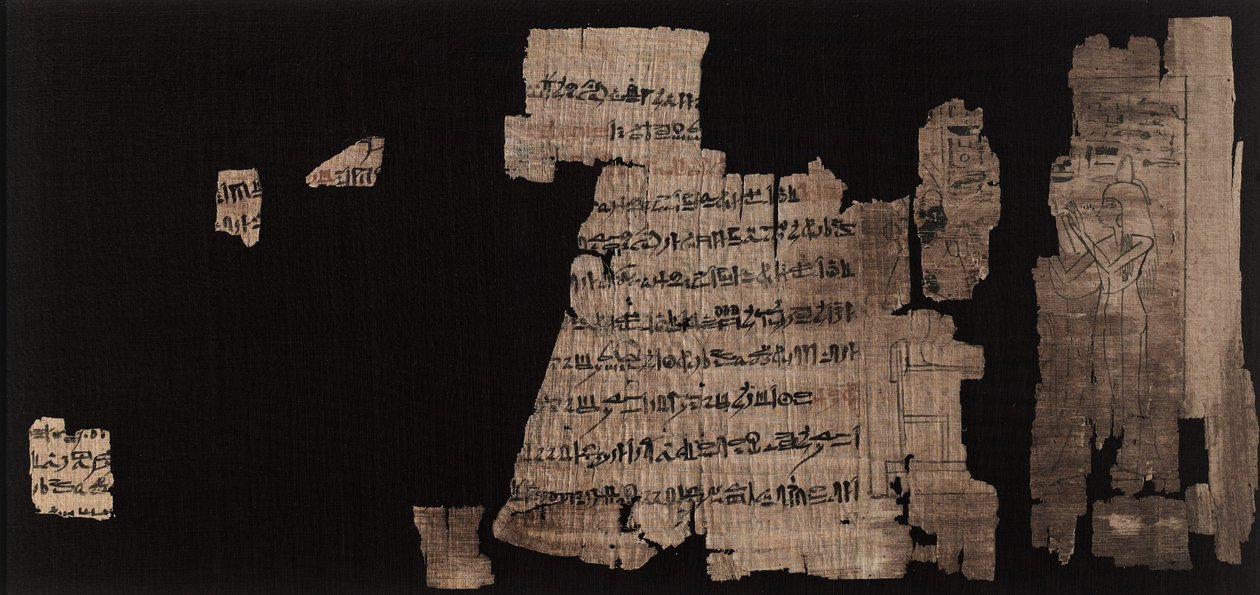 Lap hieratikus felirattal Neskhonsuról, Amon nagy istenének énekeséről alkotó: Third Intermediate Period Egyptian