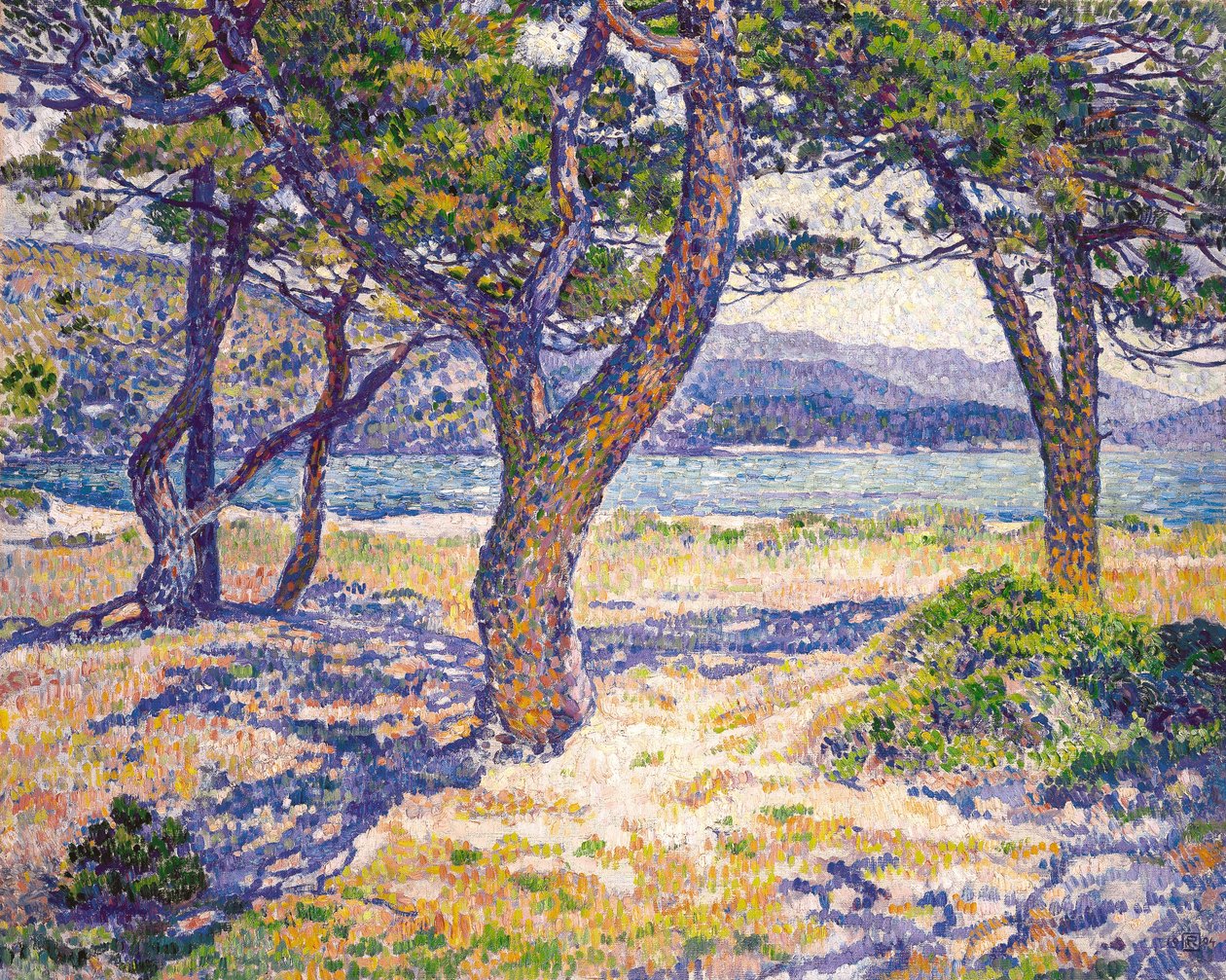 A Földközi -tenger Le Lavandou -ban alkotó: Théo van Rysselberghe