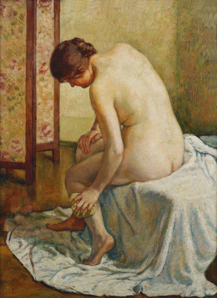 fürdőző; Baigneuse, alkotó: Théo van Rysselberghe